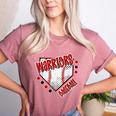 Warriors Home Plate Baseball Sports Baseball Mom Women's Heather T-Shirt Heather Mauve
