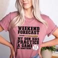 Weekend Forecast My Son Has Practice Baseball Mom Women's Heather T-Shirt Heather Mauve Weekend Forecast My Son Has Practice Baseball Mom Women's Heather T-Shirt Heather Mauve