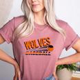 Wolves Baseball Team Baseball Mom Wolf Sports School Spirit Women's Heather T-Shirt Heather Mauve