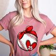 Womens Custom Baseball Mom Number 25 Heart For Mom Mommy Women's Heather T-Shirt Heather Mauve Womens Custom Baseball Mom Number 25 Heart For Mom Mommy Women's Heather T-Shirt Heather Mauve