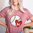 Womens Custom Baseball Mom Number 94 Heart For Mom Mommy Women's Heather T-Shirt Heather Mauve