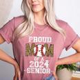 Womens Proud Mom Of a 2024 Senior Class Of 2024 Baseball Mom Women's Heather T-Shirt Heather Mauve Womens Proud Mom Of a 2024 Senior Class Of 2024 Baseball Mom Women's Heather T-Shirt Heather Mauve
