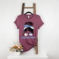 Argentina Baseball Mom Messy Bun Women's Heather T-Shirt Heather Maroon