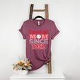 Baseball Mom Since 1982 Women's Heather T-Shirt Heather Maroon