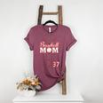 Baseball Mom 37 Number 37 Jersey Team Numbered Jersey Women's Heather T-Shirt Heather Maroon