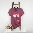 Baseball Mom 41 Number 41 Jersey Team Numbered Jersey Women's Heather T-Shirt Heather Maroon Baseball Mom 41 Number 41 Jersey Team Numbered Jersey Women's Heather T-Shirt Heather Maroon