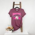 BASEBALL MOM BREAST CANCER RIBBON PINK SPORTS MOM Women's Heather T-Shirt Heather Maroon BASEBALL MOM BREAST CANCER RIBBON PINK SPORTS MOM Women's Heather T-Shirt Heather Maroon