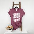 Baseball MOM Cool USA American Flag Family Reunion Women's Heather T-Shirt Heather Maroon