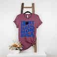 In My Baseball Mom Ear Blue Women's Heather T-Shirt Heather Maroon