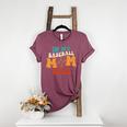 In My Baseball Mom Era Baseball Retro Groovy Mom Women's Heather T-Shirt Heather Maroon