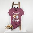 Baseball Mom Grandma Leopard Baseball Lover Fan Women's Heather T-Shirt Heather Maroon Baseball Mom Grandma Leopard Baseball Lover Fan Women's Heather T-Shirt Heather Maroon