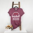 Baseball Mom Leopard Print Baseball Game Day For Mama Women's Heather T-Shirt Heather Maroon Baseball Mom Leopard Print Baseball Game Day For Mama Women's Heather T-Shirt Heather Maroon