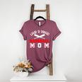 Baseball Mom Loud Proud Quote Game Day Sports Mama Saying Women's Heather T-Shirt Heather Maroon
