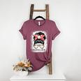 Baseball Mom Messy Bun Hair Player Mom Women's Heather T-Shirt Heather Maroon Baseball Mom Messy Bun Hair Player Mom Women's Heather T-Shirt Heather Maroon