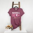 Baseball Mom Pink Ribbon Breast Cancer Awareness Fighters Women's Heather T-Shirt Heather Maroon Baseball Mom Pink Ribbon Breast Cancer Awareness Fighters Women's Heather T-Shirt Heather Maroon