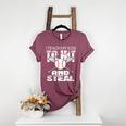 Baseball Mom Quote I Teach My Kids To Hit And Steal Women's Heather T-Shirt Heather Maroon Baseball Mom Quote I Teach My Kids To Hit And Steal Women's Heather T-Shirt Heather Maroon