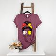 Baseball Mom Softball Mom Of Both Messy Bun Mother's Day Women's Heather T-Shirt Heather Maroon Baseball Mom Softball Mom Of Both Messy Bun Mother's Day Women's Heather T-Shirt Heather Maroon