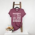 Baseball Momma Mom USA Flag 4th Of July Women's Heather T-Shirt Heather Maroon Baseball Momma Mom USA Flag 4th Of July Women's Heather T-Shirt Heather Maroon