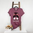 Busy Raising Ballers Messy Bun Funny Baseball Mom Women's Heather T-Shirt Heather Maroon Busy Raising Ballers Messy Bun Funny Baseball Mom Women's Heather T-Shirt Heather Maroon