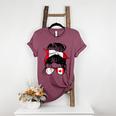 Canadian Baseball Mom Canada Flag Baseball Girl Women's Heather T-Shirt Heather Maroon Canadian Baseball Mom Canada Flag Baseball Girl Women's Heather T-Shirt Heather Maroon
