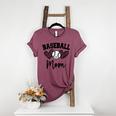Custom Baseball Mom Number 2 Heart For Mom Women's Heather T-Shirt Heather Maroon Custom Baseball Mom Number 2 Heart For Mom Women's Heather T-Shirt Heather Maroon