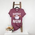 Dugout Mom Baseball Mommy Baseball Mother's Day Women's Heather T-Shirt Heather Maroon Dugout Mom Baseball Mommy Baseball Mother's Day Women's Heather T-Shirt Heather Maroon