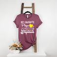 My Favorite Player Calls Me Stepmom Softball Baseball Mom Women's Heather T-Shirt Heather Maroon