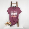Floral Baseball Mom Mother's Day Cute Baseball Mama Mommy Women's Heather T-Shirt Heather Maroon