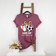 Game Day Vibes Soccer Baseball Mom Heart Women's Heather T-Shirt Heather Maroon