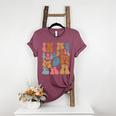 Groovy In My Baseball Mom Era Softball Game Day Women's Heather T-Shirt Heather Maroon Groovy In My Baseball Mom Era Softball Game Day Women's Heather T-Shirt Heather Maroon