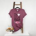 My Heart Is On That Field Ball Gigi Baseball Mom Women's Heather T-Shirt Heather Maroon My Heart Is On That Field Ball Gigi Baseball Mom Women's Heather T-Shirt Heather Maroon