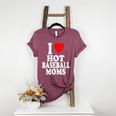 I Heart Love Hot Baseball Moms MILF Cougar Older Woman Women's Heather T-Shirt Heather Maroon