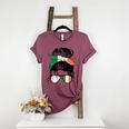 Ireland Baseball Mom Messy Bun Irish Baseball Girl Women's Heather T-Shirt Heather Maroon Ireland Baseball Mom Messy Bun Irish Baseball Girl Women's Heather T-Shirt Heather Maroon