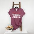 Loud And Proud Baseball Auntie Baseball Mom Heart Women's Heather T-Shirt Heather Maroon Loud And Proud Baseball Auntie Baseball Mom Heart Women's Heather T-Shirt Heather Maroon
