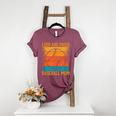 Loud And Proud Baseball Mom Vibrant Colorful Stripe Women's Heather T-Shirt Heather Maroon