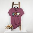 Peace Love Baseball Lover Motif For Women Pink Baseball Mom Women's Heather T-Shirt Heather Maroon