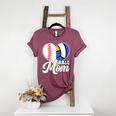 Proud Ball Mom Volleyball Baseball Mom Heart Women's Heather T-Shirt Heather Maroon Proud Ball Mom Volleyball Baseball Mom Heart Women's Heather T-Shirt Heather Maroon