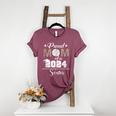 Proud Mom Of a 2024 Senior Class Of 2024 Baseball Mom Women's Heather T-Shirt Heather Maroon