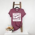 Retro Baseball Mom Summer Groovy Appreciation Women's Heather T-Shirt Heather Maroon Retro Baseball Mom Summer Groovy Appreciation Women's Heather T-Shirt Heather Maroon