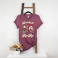 Retro Groovy Baseball Mama Baseball Mom Lover Women's Heather T-Shirt Heather Maroon Retro Groovy Baseball Mama Baseball Mom Lover Women's Heather T-Shirt Heather Maroon