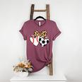Soccer Baseball Heart Soccer Baseball Mom Women's Heather T-Shirt Heather Maroon Soccer Baseball Heart Soccer Baseball Mom Women's Heather T-Shirt Heather Maroon