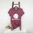 Softball Baseball Mom Floral Tee Mother's Day Women's Heather T-Shirt Heather Maroon