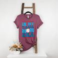 In My T-Ball Mom Era Baseball Mom Groovy Mother's Day Raglan Baseball Tee Women's Heather T-Shirt Heather Maroon
