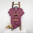 That's My Granddaughter Out There Baseball Mom Mother's Day Women's Heather T-Shirt Heather Maroon