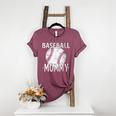 Vintage Baseball Mommy Mother's Day Sports Lover Mom Women's Heather T-Shirt Heather Maroon