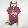 Vintage Texas State Map Home Baseball Lover Baseball Mom Women's Heather T-Shirt Heather Maroon
