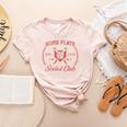 2024 Home Plate Social Club Softball Season Tee Baseball Mom Premium Women's Heather T-Shirt Heather Peach