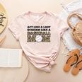 Act Like a Lady Scream Like a Baseball Mom Mother Women's Heather T-Shirt Heather Peach Act Like a Lady Scream Like a Baseball Mom Mother Women's Heather T-Shirt Heather Peach