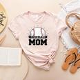American Flag Patriotic Game Day Baseball Mom Women's Heather T-Shirt Heather Peach American Flag Patriotic Game Day Baseball Mom Women's Heather T-Shirt Heather Peach