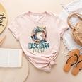 Artsy Baseball Mom Flowers Unique Game Day Ball Distressed Women's Heather T-Shirt Heather Peach Artsy Baseball Mom Flowers Unique Game Day Ball Distressed Women's Heather T-Shirt Heather Peach